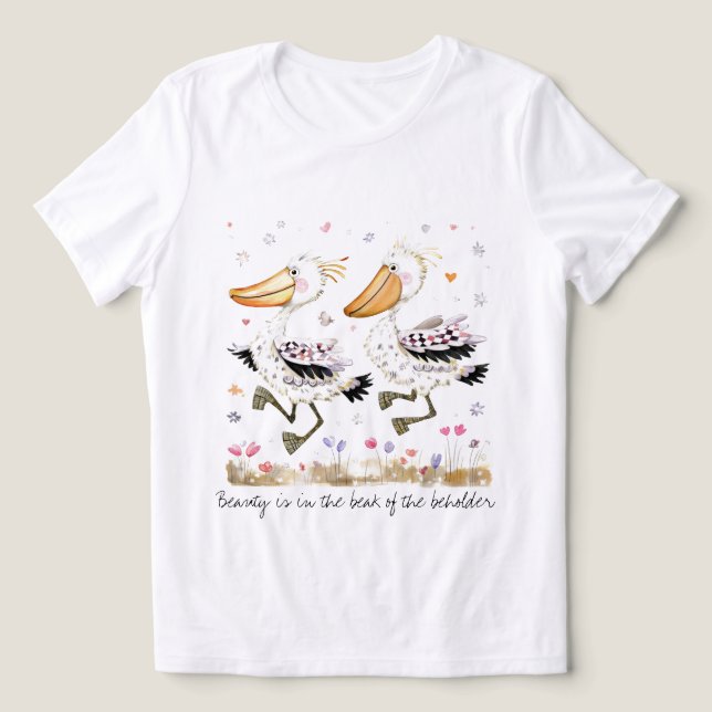 Camiseta engraçada do bico-de-sapato (Design frontal)