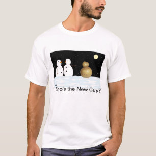 camiseta engraçada do boneco de neve