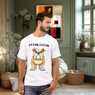 Camiseta Engraçada do Bulldog 'Mantenha-se Afastad
