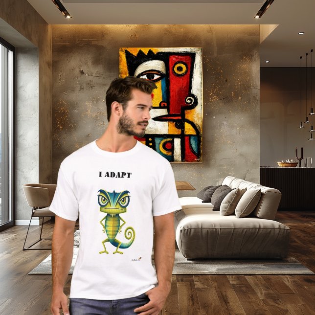 Camiseta engraçada do camaleão 'Eu me adapto' (Criador carregado)