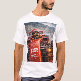 Camiseta engraçada do cão Cockapoo piloto de carro