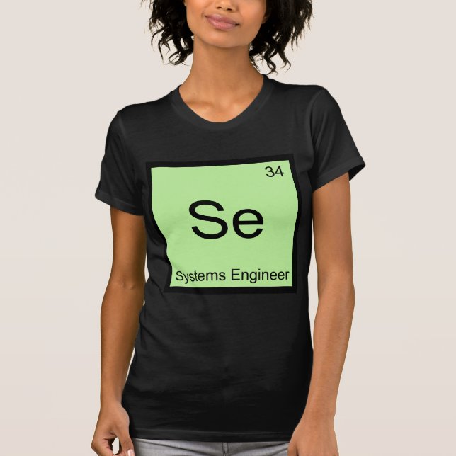 Camiseta engraçada do elemento químico para engenh (Frente)