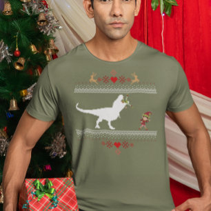 Camiseta engraçada do elfo dinossauro feio da cami