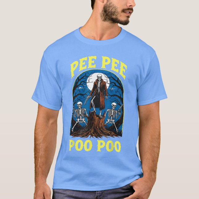 Camiseta engraçada do esqueleto do meme amaldiçoad (Frente)