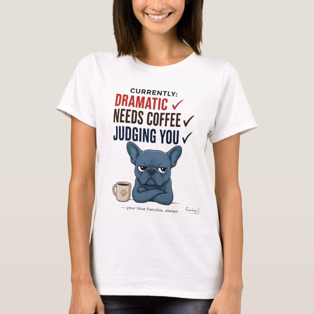 Camiseta Engraçada do Frenchie: Presente para Mãe (Frente)