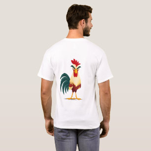 Camiseta engraçada do galo 'Levante e resmungue'