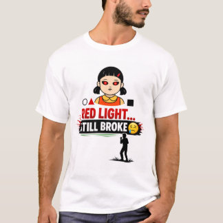Camiseta Engraçada do Jogo do Lula Luz Vermelha Lu