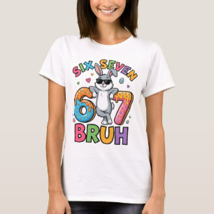 Camiseta engraçada do meme do coelho de Páscoa Six