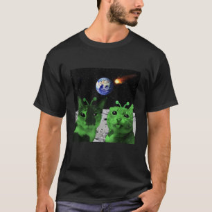  Camiseta engraçada do meme do gato alienígena ver