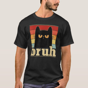 Camiseta engraçada do meme do gato Bruh para adole