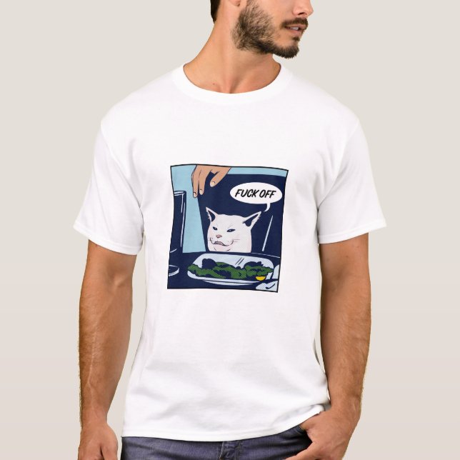 Camiseta engraçada do meme do gato Smudge (Frente)