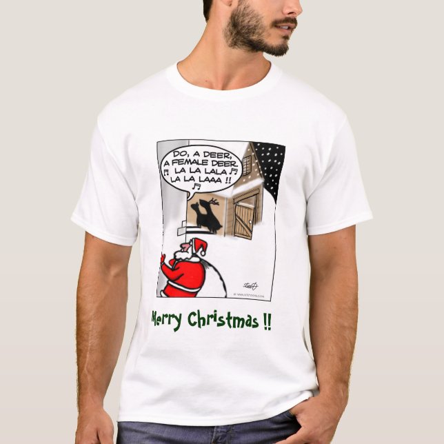 Camiseta engraçada do Natal - faça um cervo (Frente)