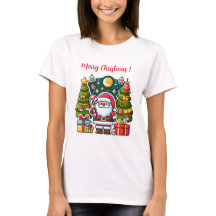 Camiseta engraçada do Papai Noel Natal