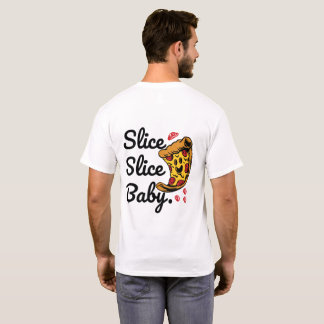 Camiseta engraçada do personagem de pizza Slice Sl