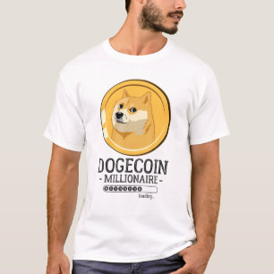 Camiseta Engraçada Dogecoina Millionária Cão-Doga Cães Crip