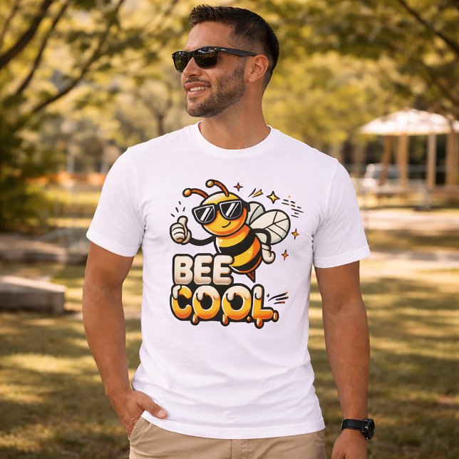 Camiseta engraçada e fofa com piada do Bee Cool (Criador carregado)