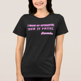 Camiseta engraçada e sarcástica "Acordo otimista"