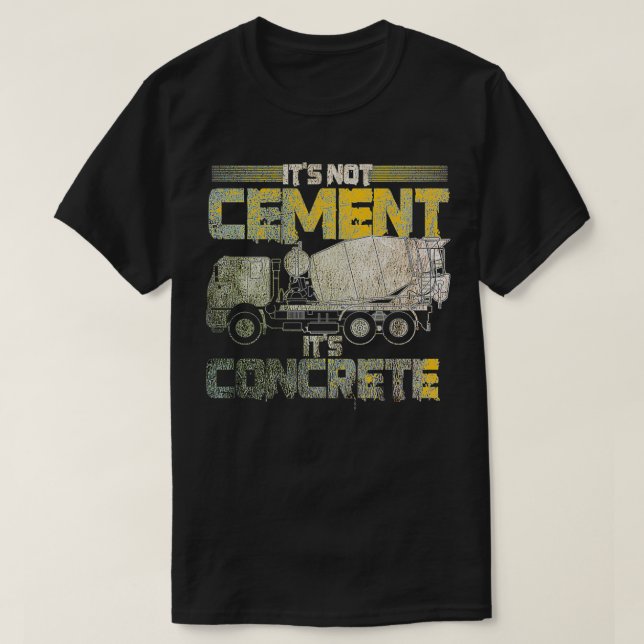 Camiseta Engraçada, Engraçada, Não Cimento É Concreto M (Frente do Design)