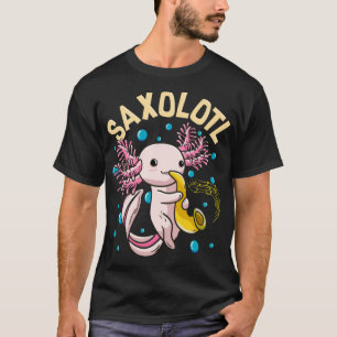 Camiseta Engraçada Engraçada Saxolotl Adorável Axolotl J