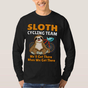 Camiseta Engraçada Equipe De Ciclismo Vamos Chegar Lá Quand