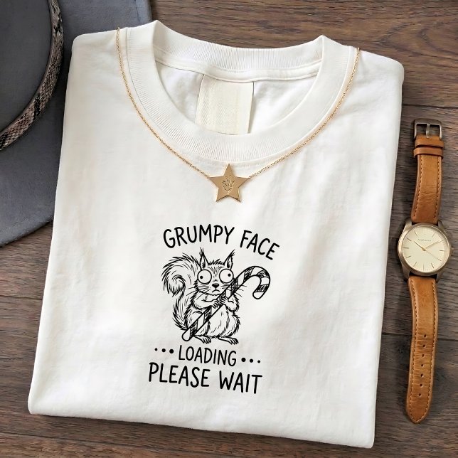 Camiseta Engraçada Esquilo Irritado (Criador carregado)