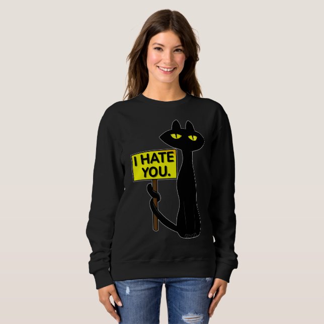 Camiseta engraçada Eu odeio você Bad Booglie (Frente Completa)