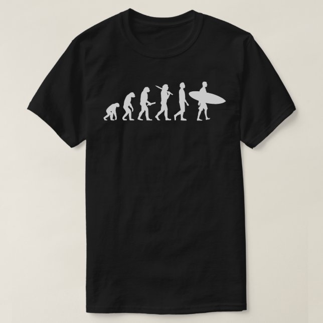 Camiseta Engraçada evolução da surfe para presente para sur (Frente do Design)