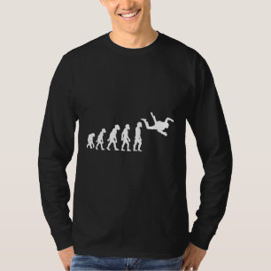 Camiseta Engraçada Evolução do Skydiving Humano Freefall Sk