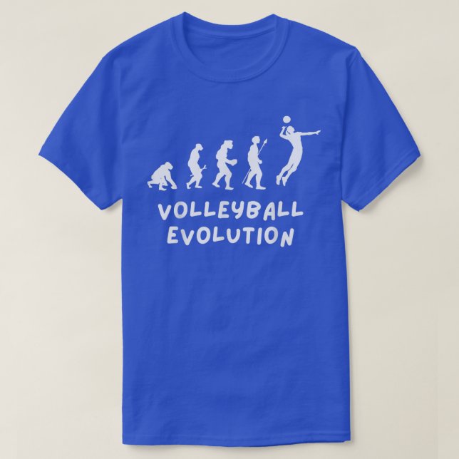 Camiseta Engraçada Evolução do Voleibol (Frente do Design)
