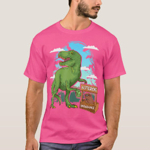 Camiseta Engraçada Extinção do Dinossauro Chá Meteor Astero