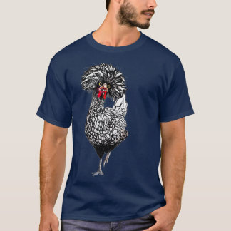 Camiseta Engraçada Fazenda de galinha de galinha polonesa