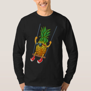Camiseta Engraçada Fruta De Ananás De Abacaxi Animada Cu