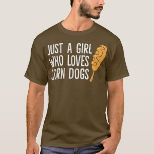 Camiseta Engraçada Garota Corndog Só Uma Garota Que Ama Cac
