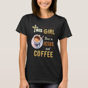 Camiseta Engraçada Garota De Aquarela Que Corre Em Jesus E 