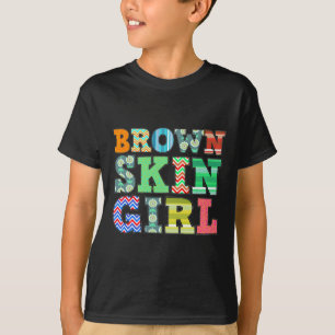 Camiseta Engraçada Garota Marrom Presente Melanin Queen Jun
