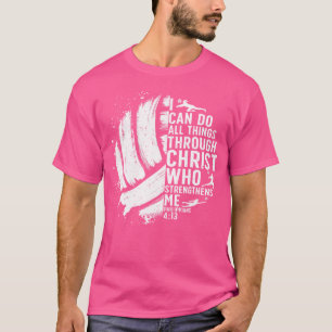 Camiseta Engraçada Garotas Cristãs de Voleibol