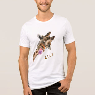 Camiseta Engraçada Girafa Rizz