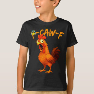 Camiseta engraçada gráfica Frase humor galinha Mem