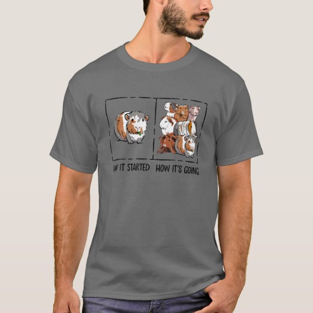 Camiseta Engraçada Guatu Lover Como Começou Meme Ca (Frente)