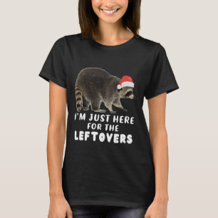 Camiseta Engraçada guaxinim Natal Santa Hat para os agradec