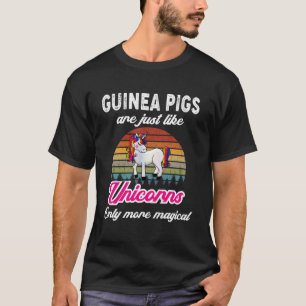 Camiseta Engraçada Guiné Design Retro Unicorn Vintage Su