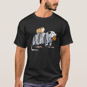 Camiseta Engraçada Guiné Pig Andando Mummy Ogambá Hallow