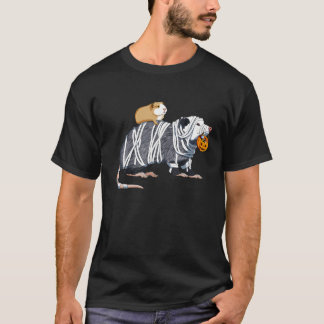 Camiseta Engraçada Guiné Pig Andando Mummy Ogambá Halloween