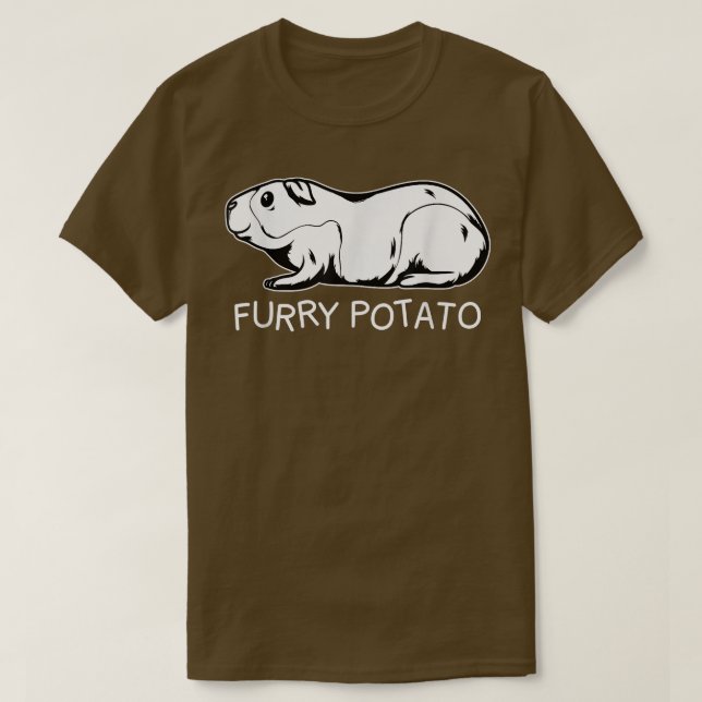 Camiseta Engraçada Guiné Porco Porco Batata Homens Mulheres (Frente do Design)