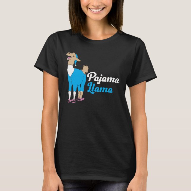 Camiseta Engraçada Hora da Cama Llama (Frente)