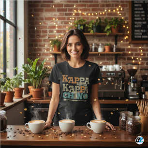Camiseta engraçada Kappa Kappa Chino amante de caf