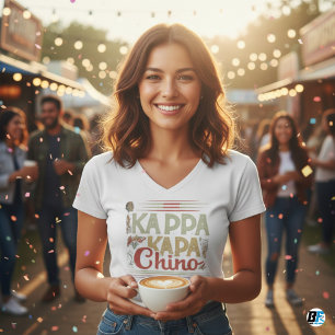 Camiseta engraçada Kappa Kappa Chino amante de caf
