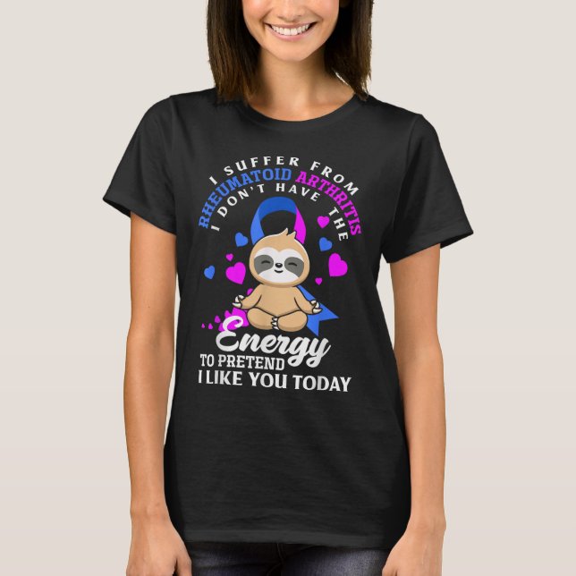Camiseta Engraçada Lama Que Sofro Da Guerra Da Artrite Reum (Frente)