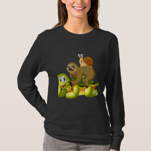 Camiseta Engraçada Lentidão De Tartaruga-De-Caracol Boca-Le