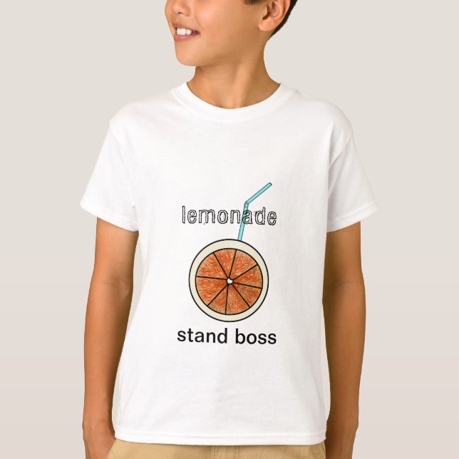 Camiseta Engraçada Limonada Engraçada Stand Boss Yellow (Frente)